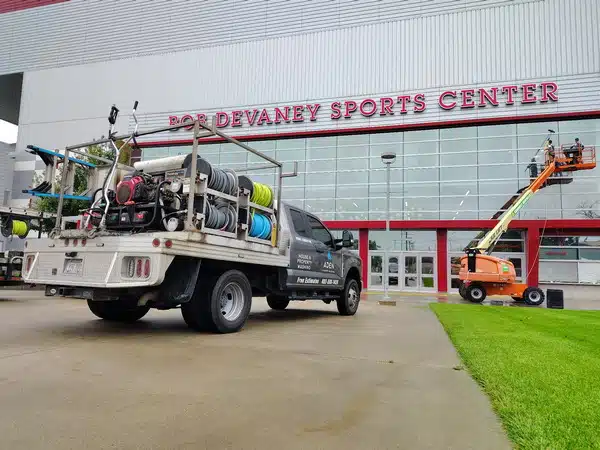 Commercial Window Washing at Bob Devaney Sports Center